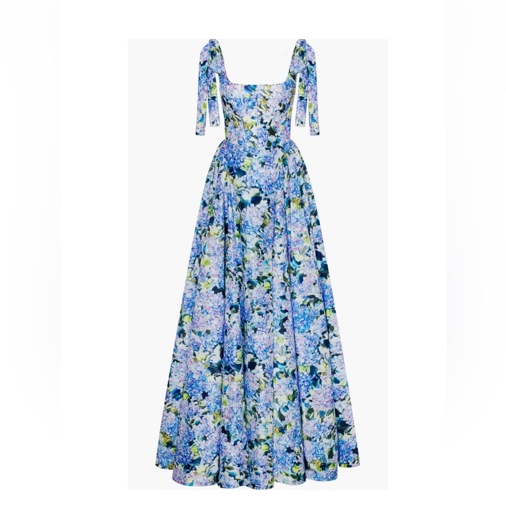 Milla Blue Hydrangea Strapped Maxi Dress - Picture 4 of 8